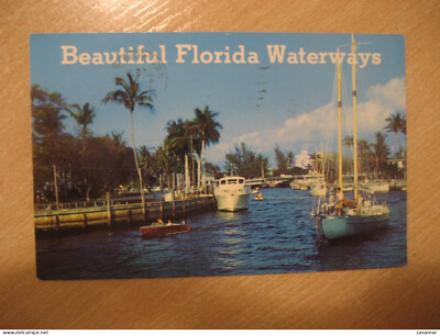 Florida Wasserstraßen Boat Boats Cancel Key West 1980 To Sweden Postcard USA