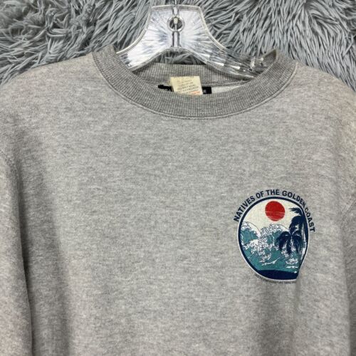 Brandy Melville Crop Sweatshirt Women's S Crew Neck Heather Gray Surf Coastal - Picture 2 of 10