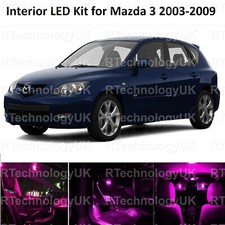 Interior Full Upgrade Led Light Bulb Kit For Mazda 3 2003-2009 Pink Purple