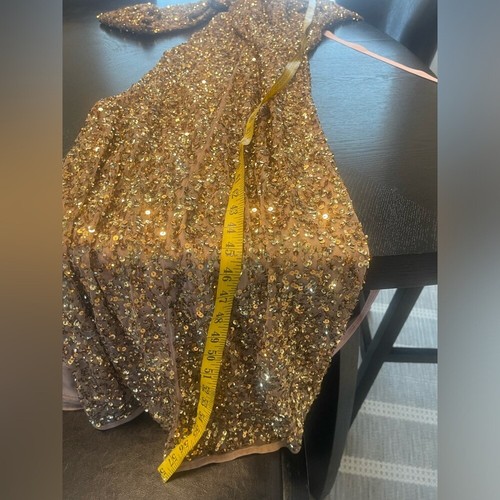 Nuevo con etiquetas Vestido Mac Duggal 10791 Lentejuelas Manga Obispo Columna EE. UU. 6 - Imagen 10 de 10