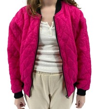 Vintage Pacer Reversible Puffer Jacket Coat Size Medium Hot Pink 1990s Y2k