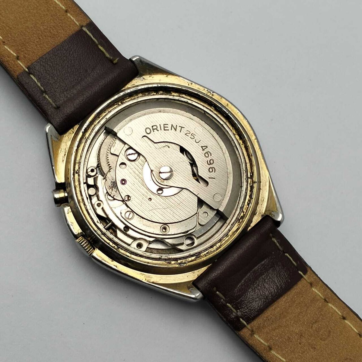Orient Automatic 0469112-6A Silver Dial Vintage Men's Watch Japan
