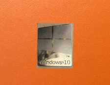 1 PCS Sticker for window 10 Badge Logo Decal Silver Chrome 16mm x 23mm USA