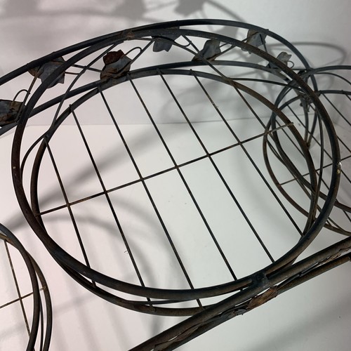 Vintage Rustic Metal Iron 3 Tiered Arch Plant Stand Pot Holder Floral Leaf Decor - Picture 15 of 22