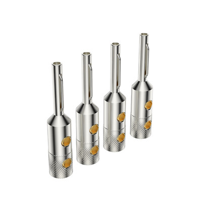 4Pcs Viborg VB401S Pure Copper Silver Plated HIFI Banana Stecker Audiokabel