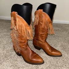 Vintage Capezio Fringe Western Boots, Size 5.5