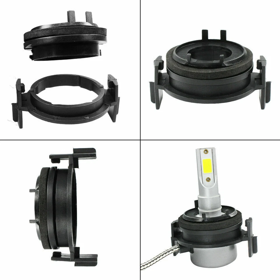 2 PCS H7 Bulb Holder Adapters Headlight Xenon HID LED For BMW 3 E46 1999-2006 AS - Image 3 of 4