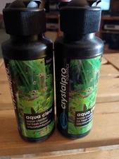 Lot of 2 Crystalpro Water Clarifier for Fish Tank 4.22 Oz  Aqua Clear Exp 1/27