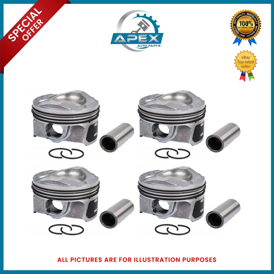 PISTON WITH RINGS SIZE STD X4 FORD 1.5 DIESEL M8DB C-MAX GRAND CMAX GALAXY - Image 2 of 4