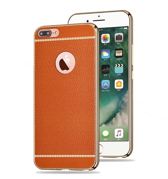 Apple Iphone 6 / 6S Plus Handy HüLle Schutz Case Chrom Back Cover Slim Braun-image