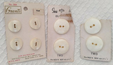 8 Vintage Grants Sears Sewing Craft Buttons Ivory 