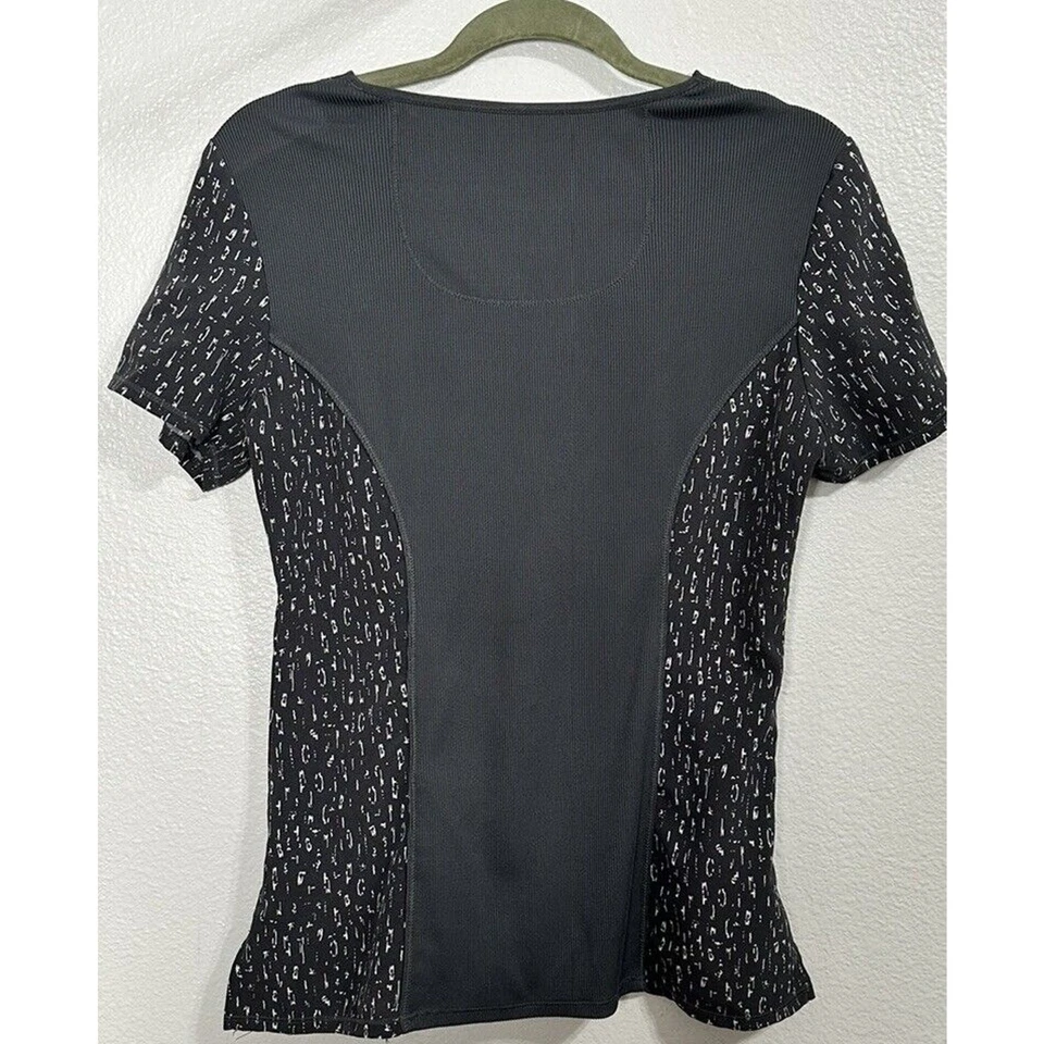 Cherokee Infinity Women’s Gray/White Scrub Top Pull Over Short Sleeve Size Small - Image 2 of 4