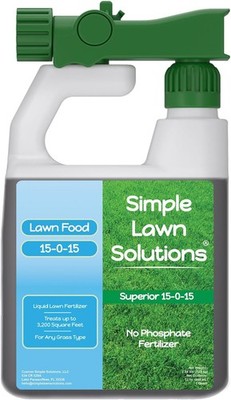 Liquid Lawn Fertilizer 15-0-15 32oz Nitrogen Potassium Grass Feed
