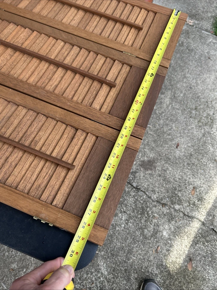 "2 juegos de persianas interiores de madera de 26"" de alto x 28 3/4"" con persianas de ventana de plantación de colección" Foto 3 de 4