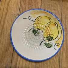 Garlic Lemon Ginger Zester Grater Hand Painted Artisanal from Spain Rupi 1980
