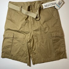 NWT Size 20 Boys Shorts Ring of Fire New Summer Cargo Style Tan Belted