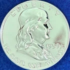 1959 Franklin Half Dollar Silver Choice Proof (Reverse Spots)