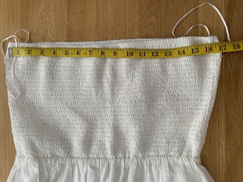 New UrbanOutfitters Women Strapless Dress Boho White XL Lined Cotton £54 Holiday - Picture 4 of 8