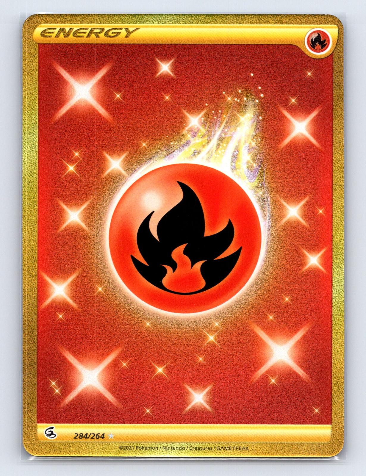 FIRE ENERGY 284/264 SEC FUSION STRIKE POKEMON Holo NM