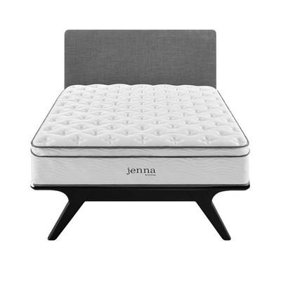 Modway Jenna 14'' Modern Innerspring and Foam King Mattress in White