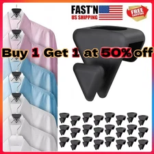 100pcs Clothes Hangers Space Saving Closet Organizers Heavy Duty Hanger Extender