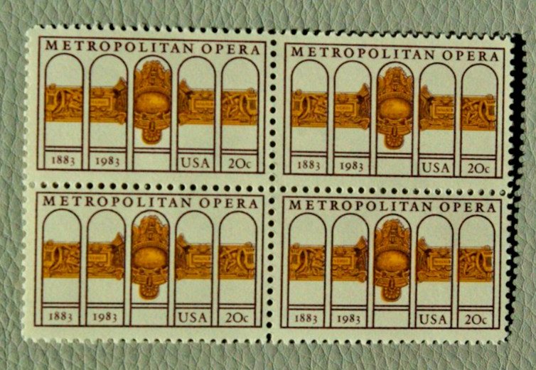 USPS Stamps .. 20c Metropolitan Opera .. MNH .. Block .. 1983
