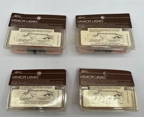 4 Vintage ARDELL FASHION LASHES BROWN STYLE EYELASHES -100% Human Hair - Picture 6 of 6