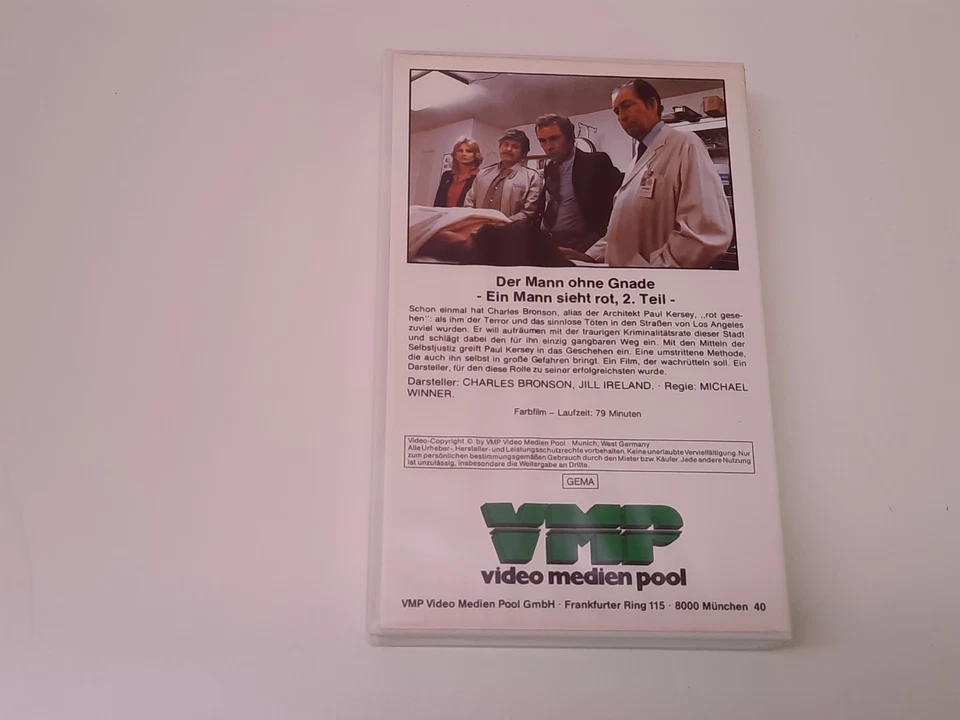 Death Wish 2 II 1982 Uncut VHS German PAL Video Charles Bronson Mann ohne Gnade - Bild 2 von 4