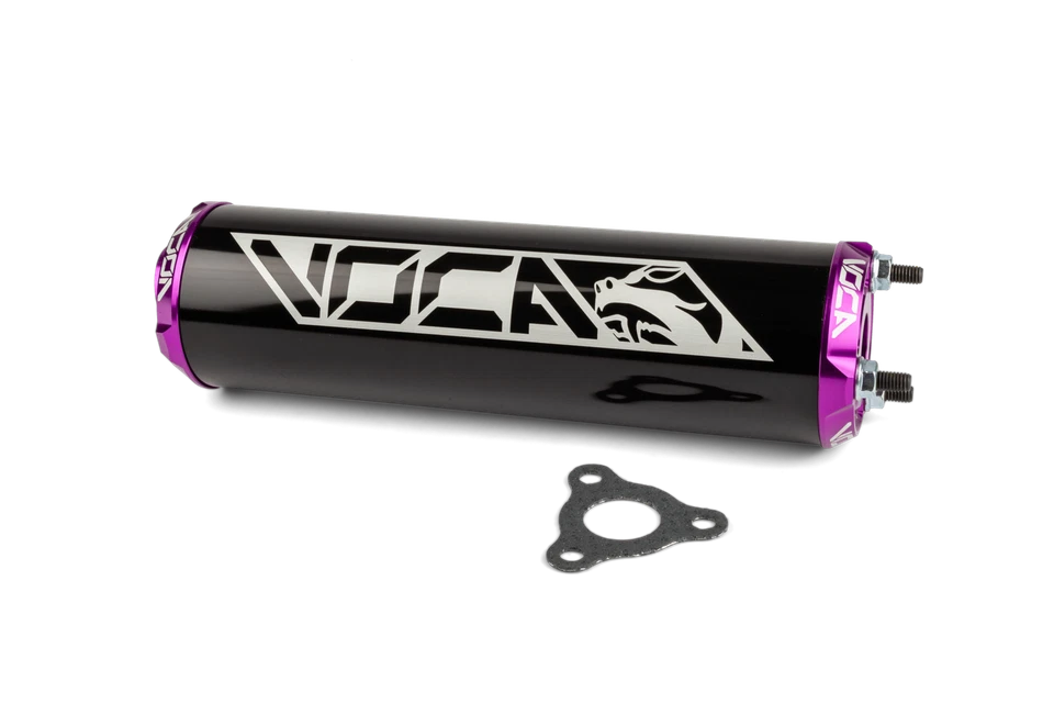 Silenziatore Voca alluminio CNC nero/viola - Immagine 2 di 4