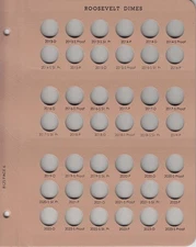 Dansco 8125 Album Replacement Page 6 Roosevelt Dimes w Proof 2013-D - 2023 S New