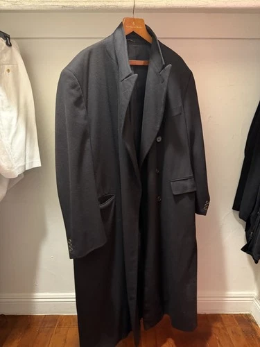ERMENEGILDO ZEGNA CASHMERE WOOL 3 BUTTON NAVY BLUE TRENCH COAT OVERCOAT BARNEYS video thumbnail