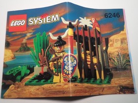 Lego # 6246 : Crocodile Cage d'Islanders.  Plan + Bo&icirc;te