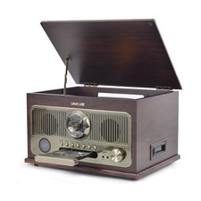 All in One Vintage 3 Speed Vinyl Record Player with Built-in Speakers,Bluetoo...
