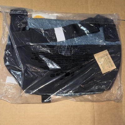 Supreme Denim Messenger Bag Washed Indigo Reflective Logo FW25