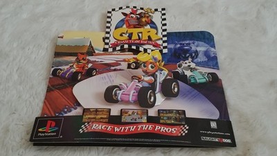 Crash Team Racing 1999 Promo Store Counter Display Standee Sony Playstation CTR