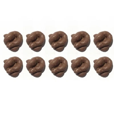 5/7/10PCS Soft Sticky Rubber Realistic Fake Poo Waste Turd Prank Poop Joke Fun
