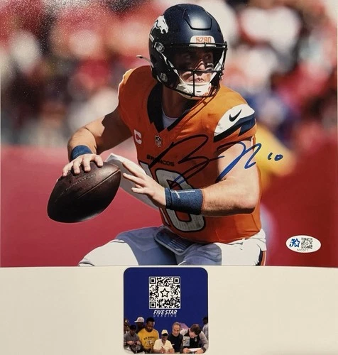 Bo Nix Signed Autographed 8x10 Photo Denver Broncos 5 Star Authentication COA