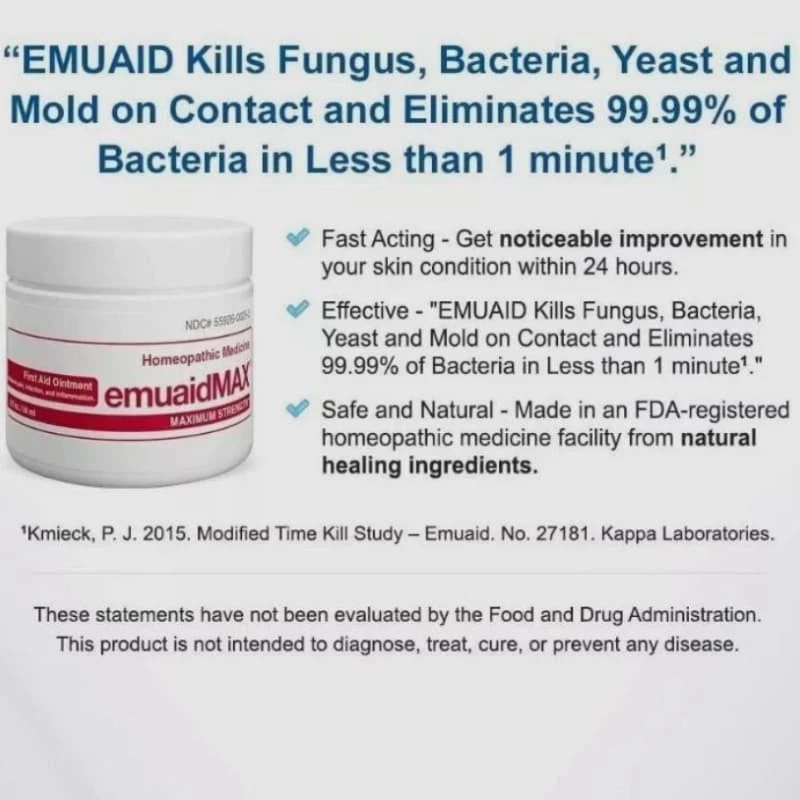 Pomada de primeros auxilios - 2 onzas EMUAID Max 1-4 piezas Foto 4 de 4