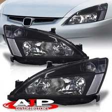 Black Clear OE Style Replacement Head Lights Lamps For 2003-2007 Honda Accord CM