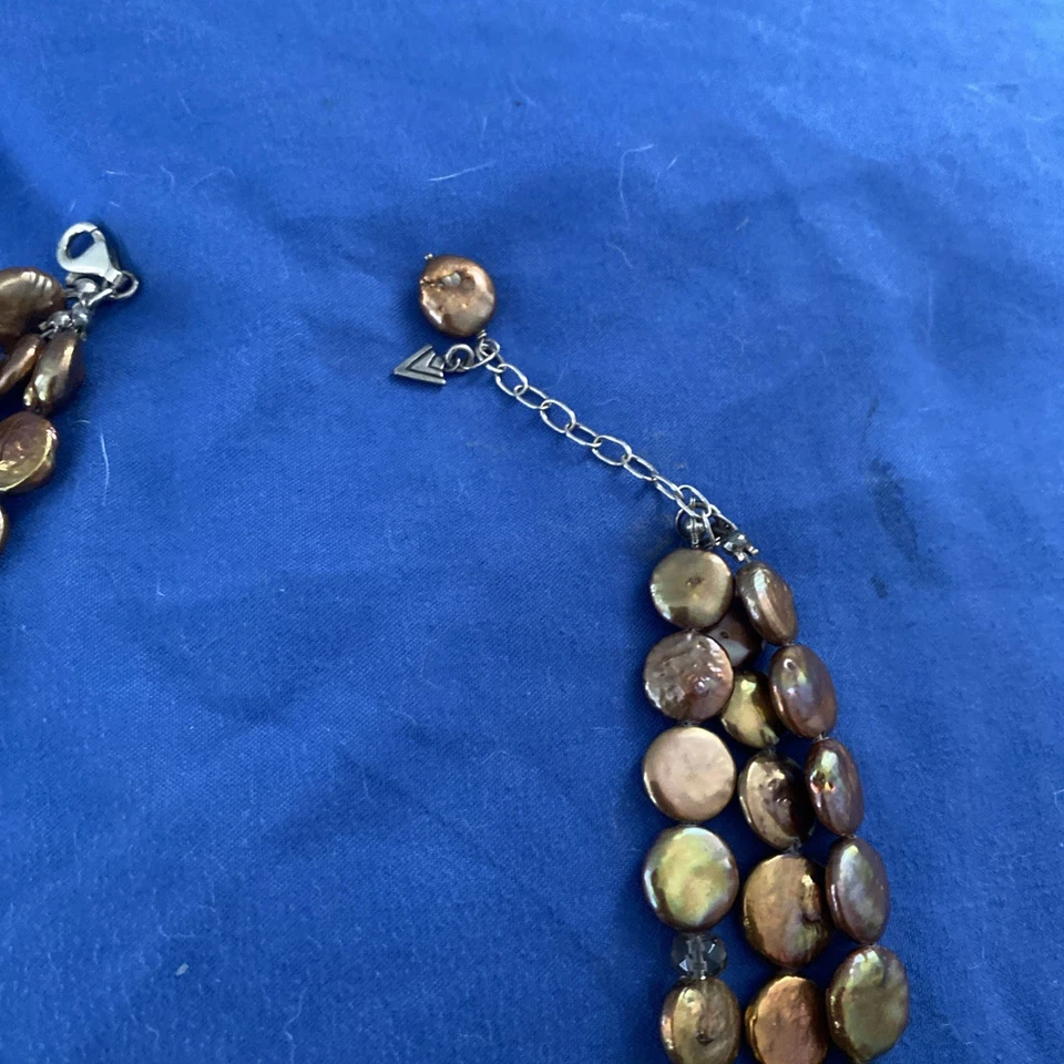 Silpada серебро бронзовая монета жемчуг ожерелье N1717 - Изображение 2 из 4