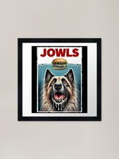 Funny Belgian Tervuren and Hamburge Framed Wall Art Poster Canvas Print Picture