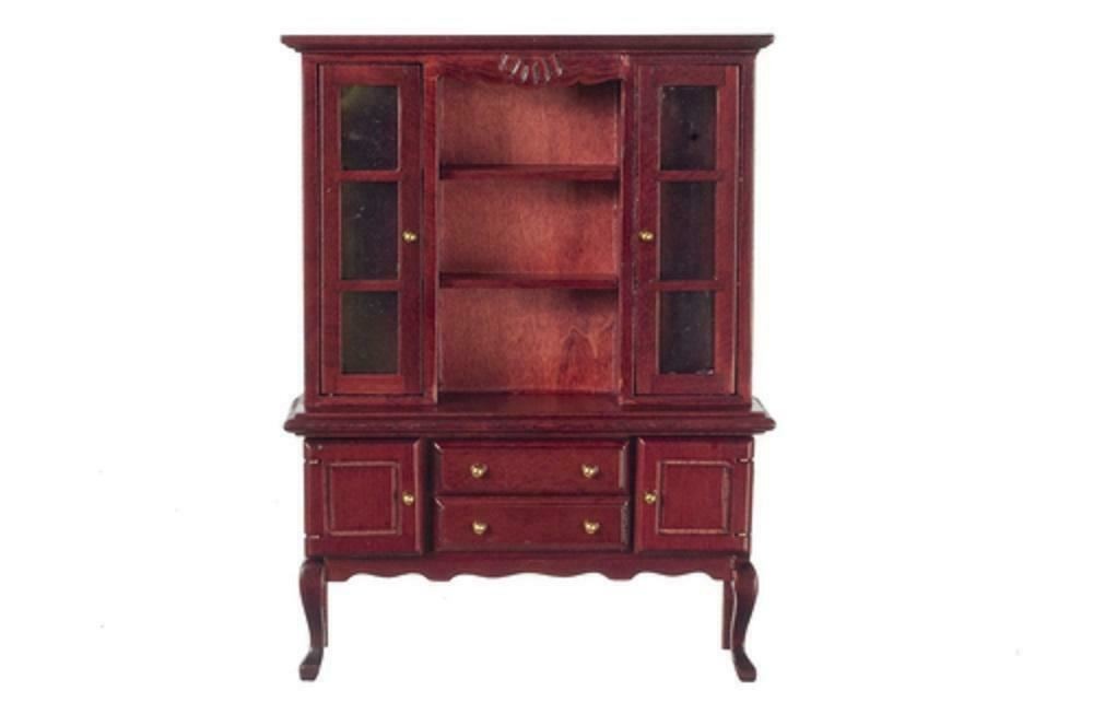 Dolls House Dresser Large Mahogany Queen Ann Miniature Dining Room Furniture