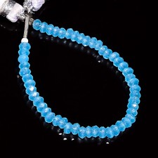 Natural Blue Quartz Gemstone Rondelle Shape Faceted Beads 3X3X2mm Strand 4" E556