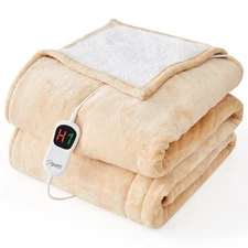 Homemate Electric Heated Blanket Twin - 62"x84" Heating Bed Blankets Throw wi...