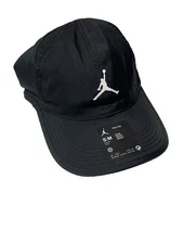 Jordan Hat Mens Adjustable Nike Dri FIT Club Cap Unstructured Black FN4675 S/M