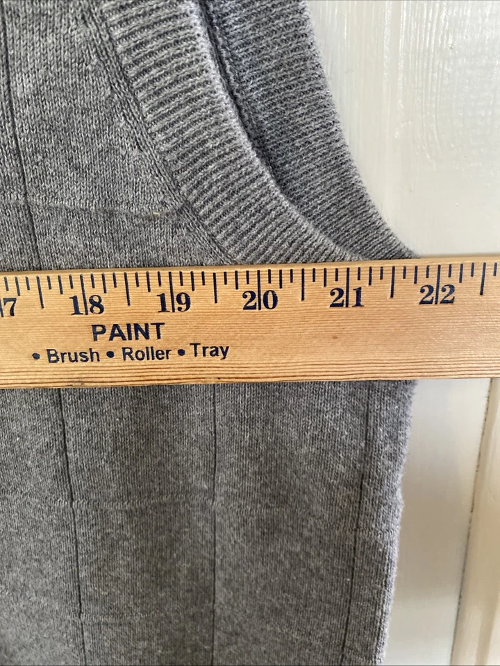 Седловидный вересковый серый свитер жилет размер XL Academia опрятный дедушка Гонконг - Изображение 3 из 4