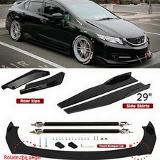 For Honda Civic 2012-2020 Front Bumper Lipspoiler Splitter Body Kit Strut Rods