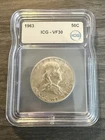1963 Franklin Half Dollar Graded VF30 by ICG