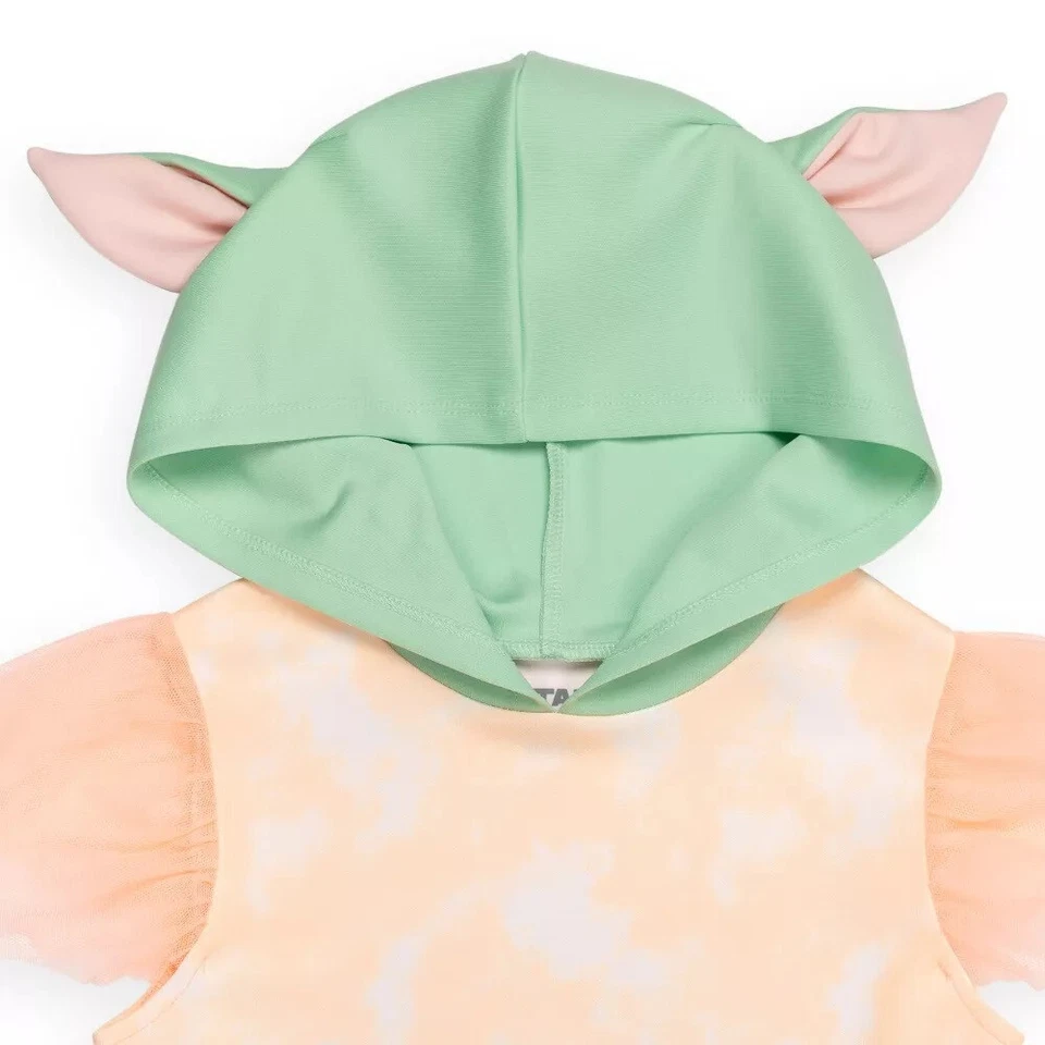 STAR WARS Girls Hoodie Costume Dress Mandalorian (Size: Child 7-8) Yoda Grogu - Image 4 of 4