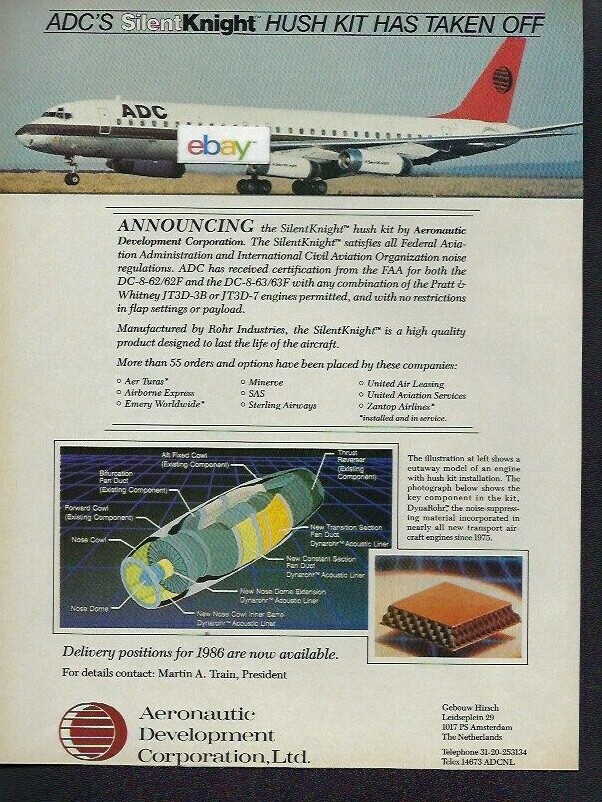 DOUGLAS AIRCRAFT DC8 JETS WITH ADC HUSH KITS HAVE TAKEN OFF WITH AIRBORNE AD eBay